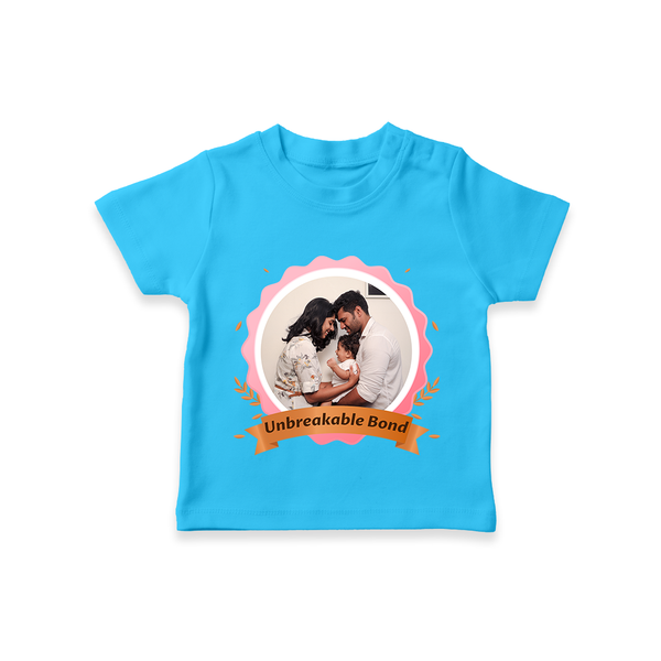Unbreakable Bond T-shirt | Personalized Family T-shirt for Strong Connections - SKY BLUE - 0-5 Months Old (Chest 17")