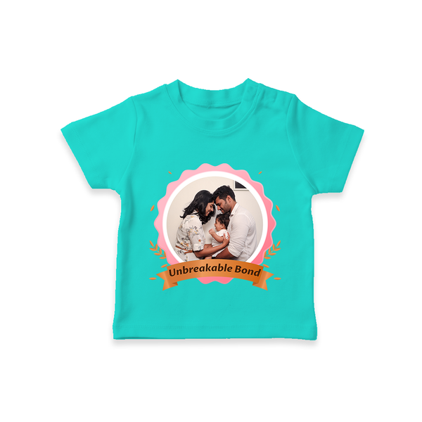 Unbreakable Bond T-shirt | Personalized Family T-shirt for Strong Connections - TEAL - 0-5 Months Old (Chest 17")
