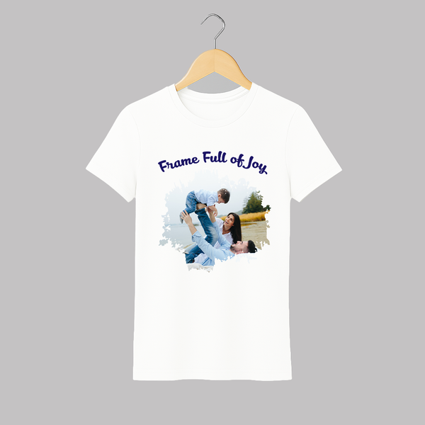 Frame Full of Joy Adult Tshirt | Custom Family Adult Tshirt for Cherished Moments - WHITE - S (Chest 19")