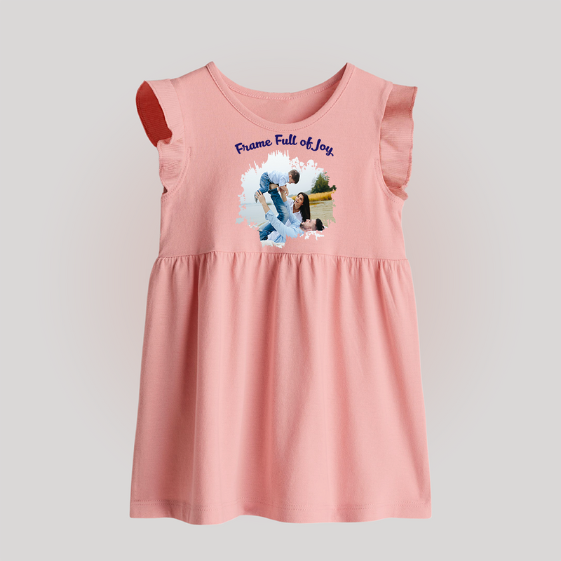 Frame Full of Joy Baby Frock | Custom Family Baby Frock for Cherished Moments - BABY PINK - 0 - 3 Months Old (Chest 17")