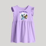 Frame Full of Joy Baby Frock | Custom Family Baby Frock for Cherished Moments - LILAC - 0 - 3 Months Old (Chest 17")