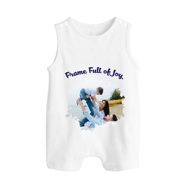 Frame Full of Joy Romper suit/Sleeveless Romper | Custom Family Romper suit/Sleeveless Romper for Cherished Moments - WHITE - 0 - 5 Months Old (Chest 18")