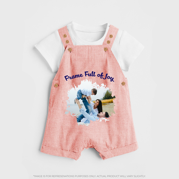 Frame Full of Joy Dungaree Set | Custom Family Dungaree Set for Cherished Moments - PEACH - 0 - 5 Months Old (Chest 18")