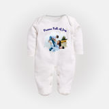 Frame Full of Joy Sleep suit/full sleeve body suit | Custom Family Sleep suit/full sleeve body suit for Cherished Moments - WHITE - New Born (Chest 7.5")