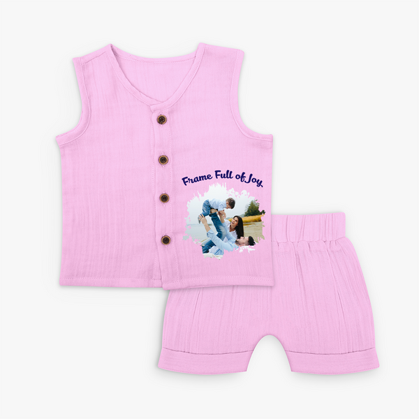 Frame Full of Joy Jabla Set | Custom Family Jabla Set for Cherished Moments - BABY PINK - 0 - 3 Months Old (Chest 9.8")