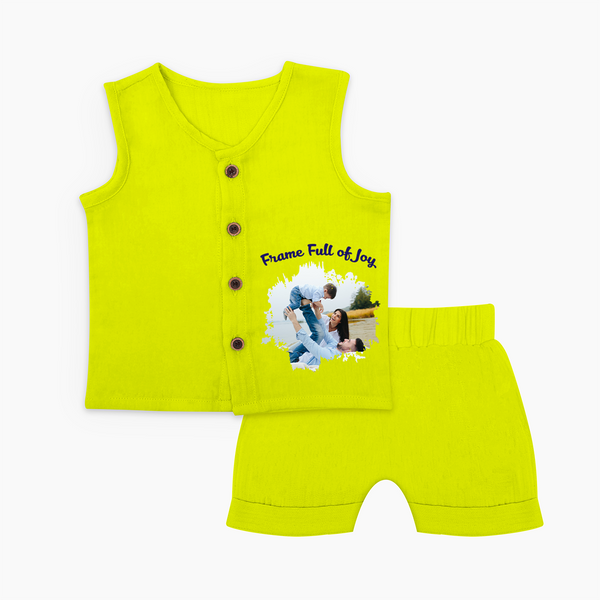 Frame Full of Joy Jabla Set | Custom Family Jabla Set for Cherished Moments - LIME GREEN - 0 - 3 Months Old (Chest 9.8")