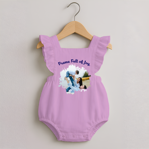 Frame Full of Joy Romper Frock | Custom Family Romper Frock for Cherished Moments - BABY PINK - 0 - 3 Months Old (Chest 19")