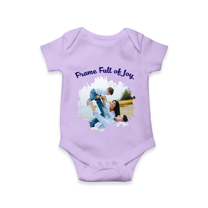 Frame Full of Joy Romper/Onesie | Custom Family Romper/Onesie for Cherished Moments - LILAC - New Born (Chest 14")