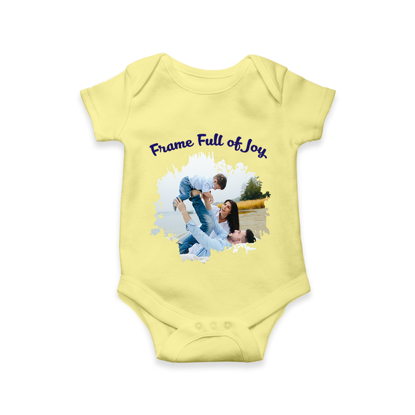 Frame Full of Joy Romper/Onesie | Custom Family Romper/Onesie for Cherished Moments - PASTEL YELLOW - New Born (Chest 14")