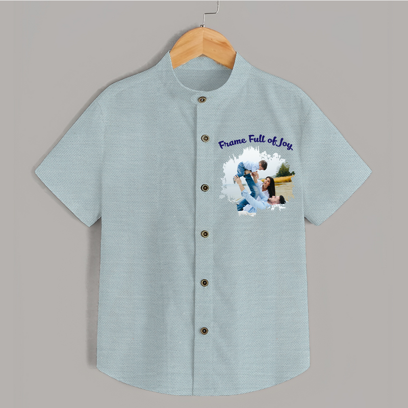 Frame Full of Joy Shirt | Custom Family Shirt for Cherished Moments - ARCTIC BLUE - 0 - 6 Months Old (Chest 23")