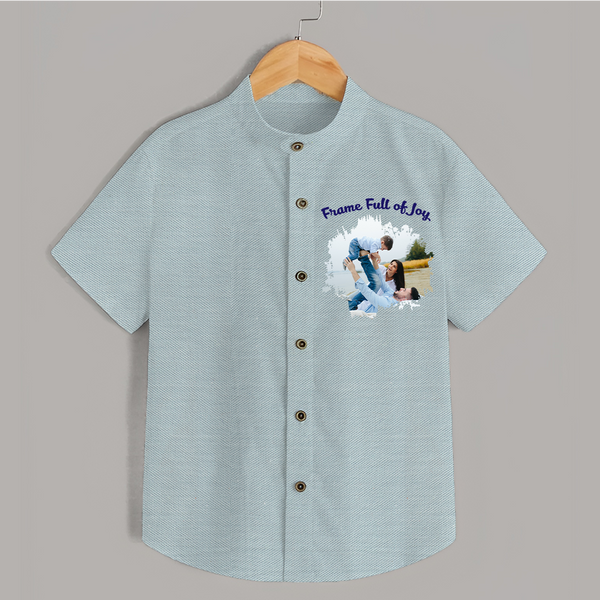 Frame Full of Joy Shirt | Custom Family Shirt for Cherished Moments - ARCTIC BLUE - 0 - 6 Months Old (Chest 23")