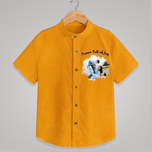 Frame Full of Joy Shirt | Custom Family Shirt for Cherished Moments - CHROME YELLOW - 0 - 6 Months Old (Chest 23")