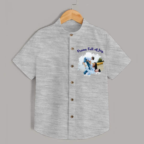Frame Full of Joy Shirt | Custom Family Shirt for Cherished Moments - GREY - 0 - 6 Months Old (Chest 23")