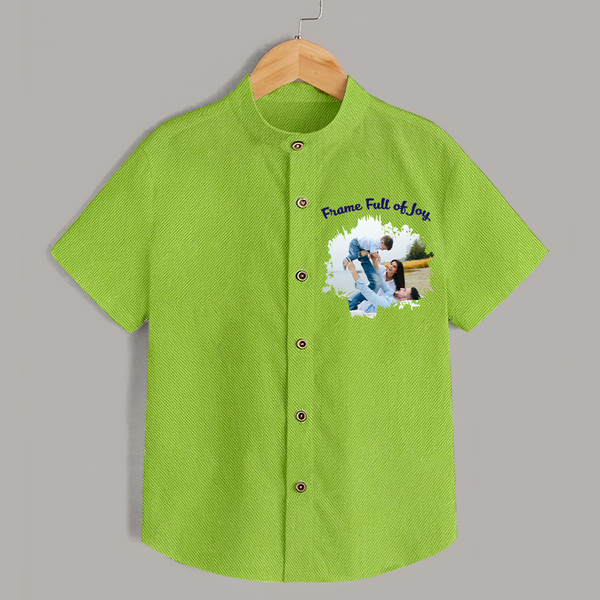Frame Full of Joy Shirt | Custom Family Shirt for Cherished Moments - LIME GREEN - 0 - 6 Months Old (Chest 23")