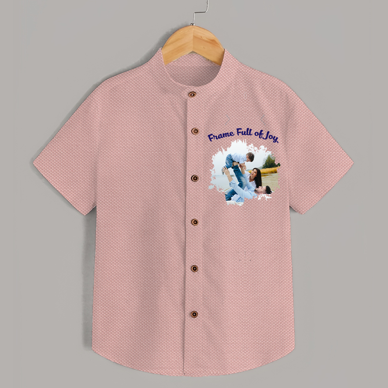 Frame Full of Joy Shirt | Custom Family Shirt for Cherished Moments - PEACH - 0 - 6 Months Old (Chest 23")