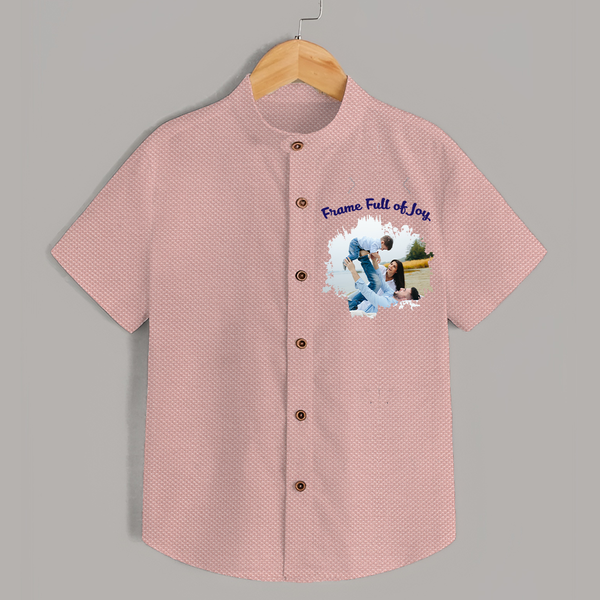 Frame Full of Joy Shirt | Custom Family Shirt for Cherished Moments - PEACH - 0 - 6 Months Old (Chest 23")