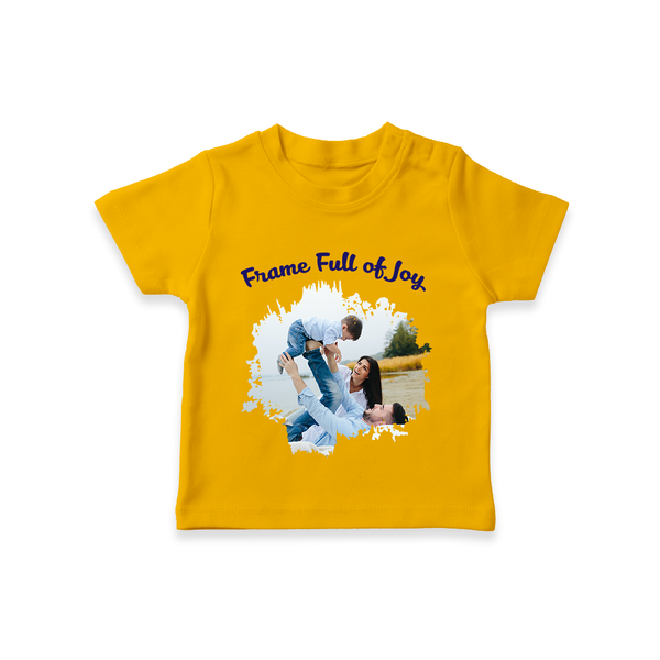 Frame Full of Joy T-shirt | Custom Family T-shirt for Cherished Moments - CHROME YELLOW - 0-5 Months Old (Chest 17")