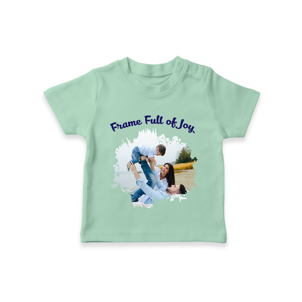 Frame Full of Joy T-shirt | Custom Family T-shirt for Cherished Moments - MINT GREEN - 0-5 Months Old (Chest 17")