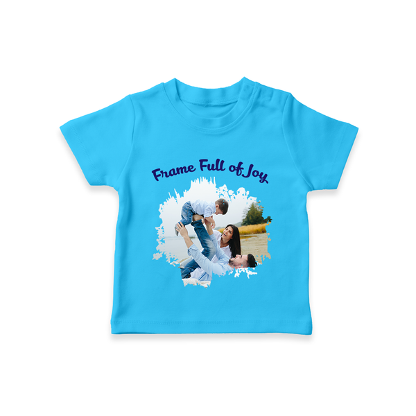 Frame Full of Joy T-shirt | Custom Family T-shirt for Cherished Moments - SKY BLUE - 0-5 Months Old (Chest 17")