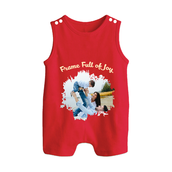 Frame Full of Joy Romper suit/Sleeveless Romper | Custom Family Romper suit/Sleeveless Romper for Cherished Moments - RED - 0 - 5 Months Old (Chest 18")