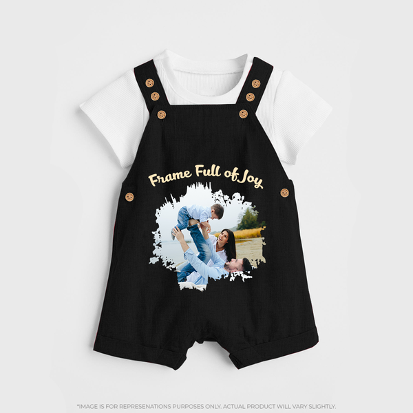 Frame Full of Joy Dungaree Set | Custom Family Dungaree Set for Cherished Moments - BLACK - 0 - 5 Months Old (Chest 18")