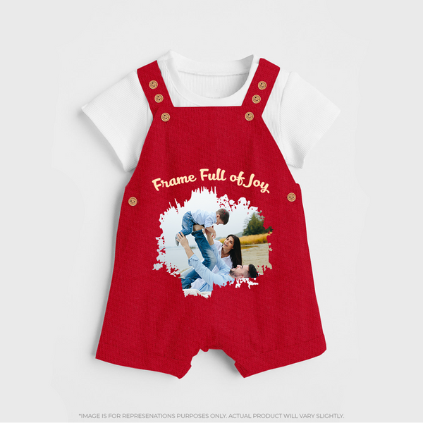 Frame Full of Joy Dungaree Set | Custom Family Dungaree Set for Cherished Moments - RED - 0 - 5 Months Old (Chest 18")