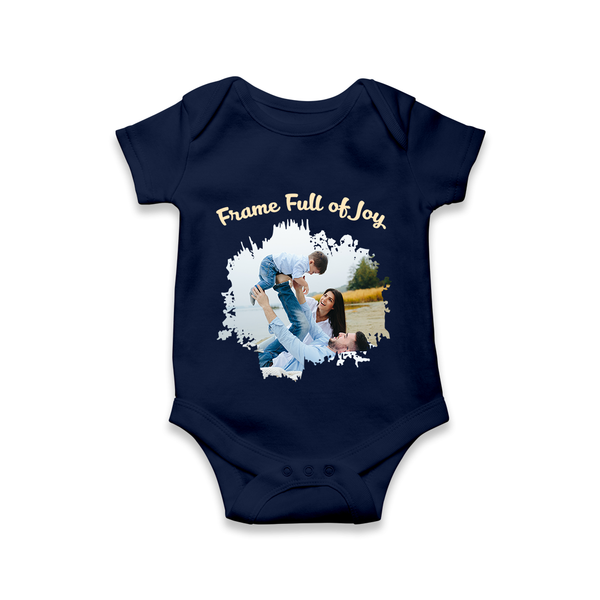 Frame Full of Joy Romper/Onesie | Custom Family Romper/Onesie for Cherished Moments - NAVY BLUE - New Born (Chest 14")