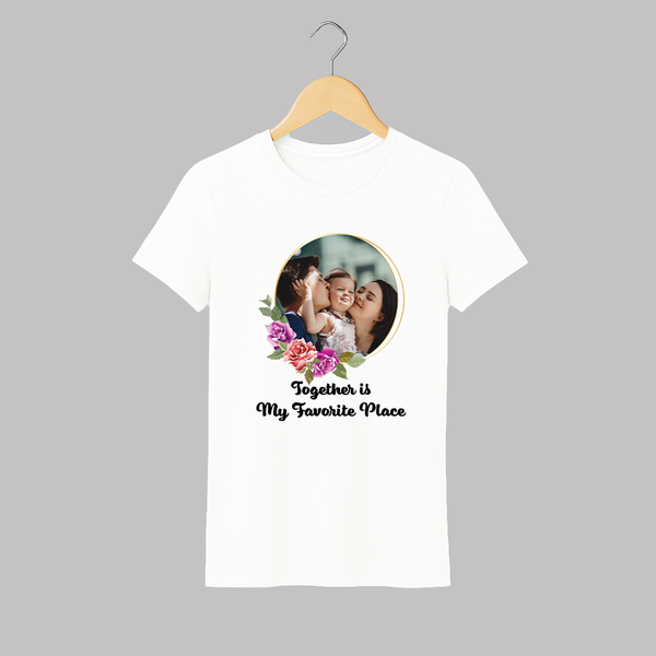 Together is My Favourite Place Adult Tshirt | Personalized Family Adult Tshirt for Unity - WHITE - S (Chest 19")