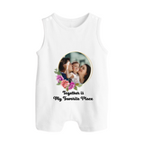 Together is My Favourite Place Romper suit/Sleeveless Romper | Personalized Family Romper suit/Sleeveless Romper for Unity - WHITE - 0 - 5 Months Old (Chest 18")