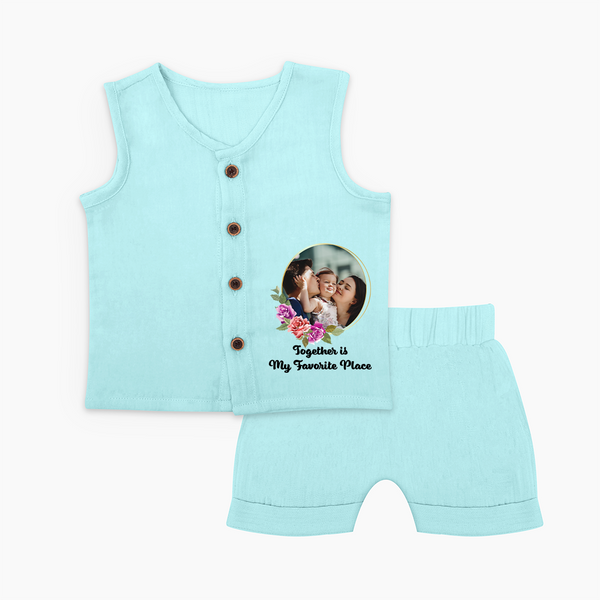 Together is My Favourite Place Jabla Set | Personalized Family Jabla Set for Unity - BABY BLUE - 0 - 3 Months Old (Chest 9.8")