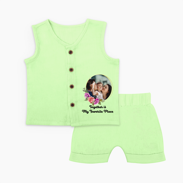 Together is My Favourite Place Jabla Set | Personalized Family Jabla Set for Unity - PASTEL GREEN - 0 - 3 Months Old (Chest 9.8")