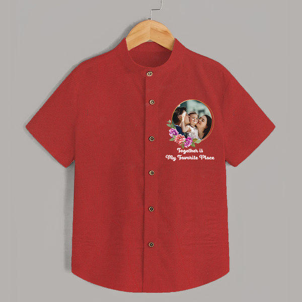 Together is My Favourite Place Shirt | Personalized Family Shirt for Unity - RED - 0 - 6 Months Old (Chest 23")