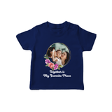 Together is My Favourite Place T-shirt | Personalized Family T-shirt for Unity - NAVY BLUE - 0-5 Months Old (Chest 17")