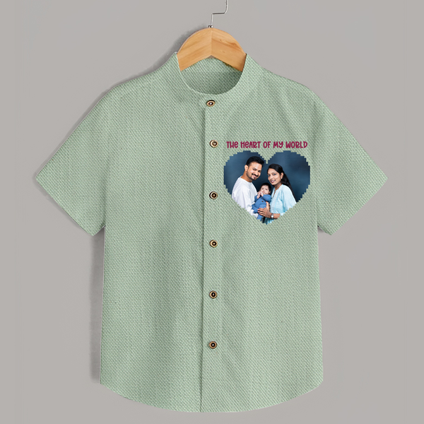 The Heart of My World Shirt | Custom Family Shirt for Loved Ones - MINT GREEN - 0 - 6 Months Old (Chest 23")