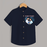 The Heart of My World Shirt | Custom Family Shirt for Loved Ones - NAVY BLUE - 0 - 6 Months Old (Chest 23")