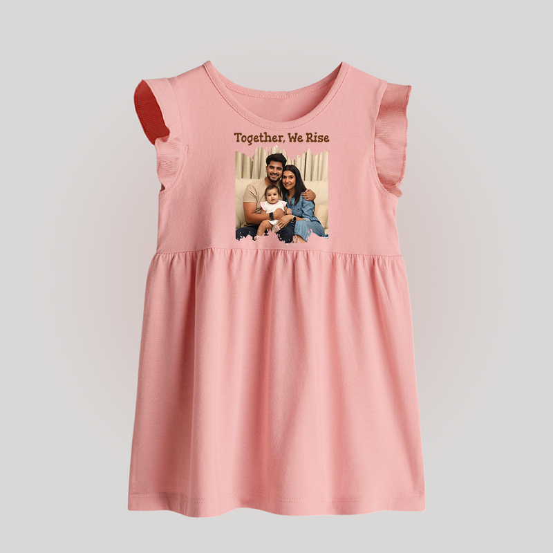 Together, We Rise Baby Frock | Personalized Family Baby Frock for Strength in Unity - BABY PINK - 0 - 3 Months Old (Chest 17")