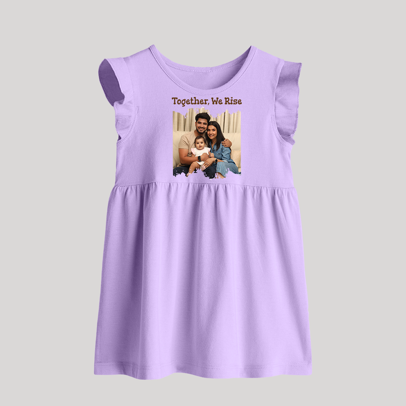 Together, We Rise Baby Frock | Personalized Family Baby Frock for Strength in Unity - LILAC - 0 - 3 Months Old (Chest 17")