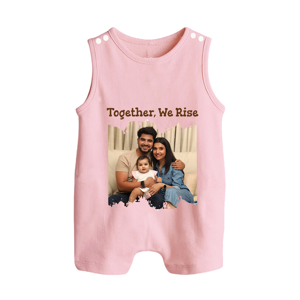 Together, We Rise Romper suit/Sleeveless Romper | Personalized Family Romper suit/Sleeveless Romper for Strength in Unity - BABY PINK - 0 - 5 Months Old (Chest 18")