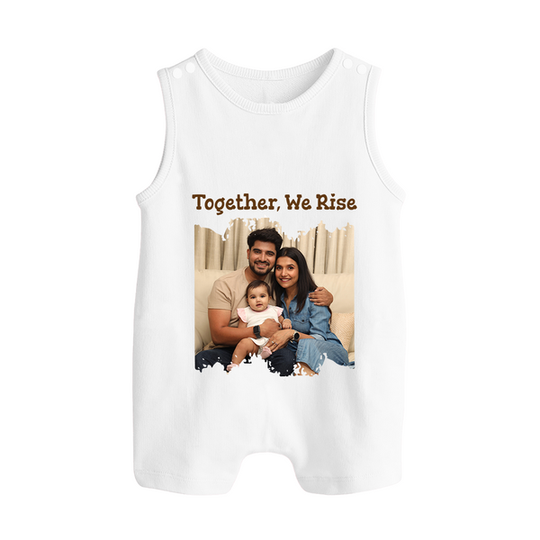 Together, We Rise Romper suit/Sleeveless Romper | Personalized Family Romper suit/Sleeveless Romper for Strength in Unity - WHITE - 0 - 5 Months Old (Chest 18")