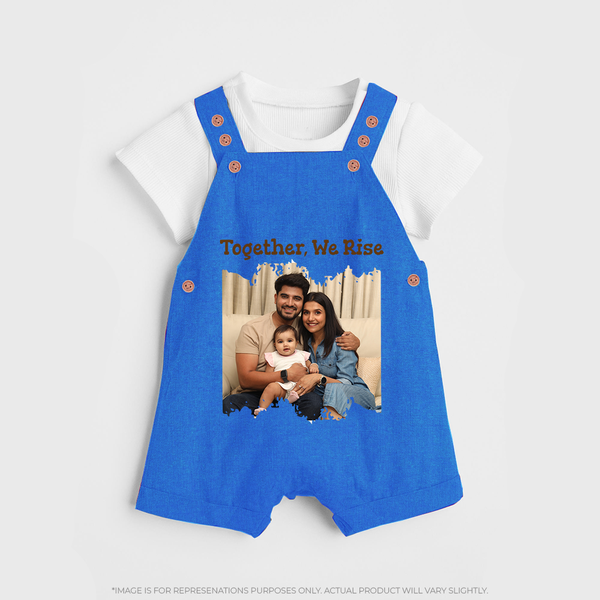 Together, We Rise Dungaree Set | Personalized Family Dungaree Set for Strength in Unity - COBALT BLUE - 0 - 5 Months Old (Chest 18")
