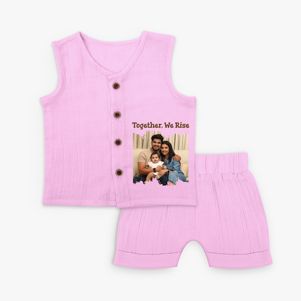 Together, We Rise Jabla Set | Personalized Family Jabla Set for Strength in Unity - BABY PINK - 0 - 3 Months Old (Chest 9.8")