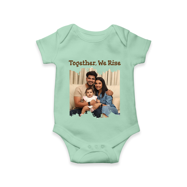 Together, We Rise Romper/Onesie | Personalized Family Romper/Onesie for Strength in Unity - MINT GREEN - New Born (Chest 14")