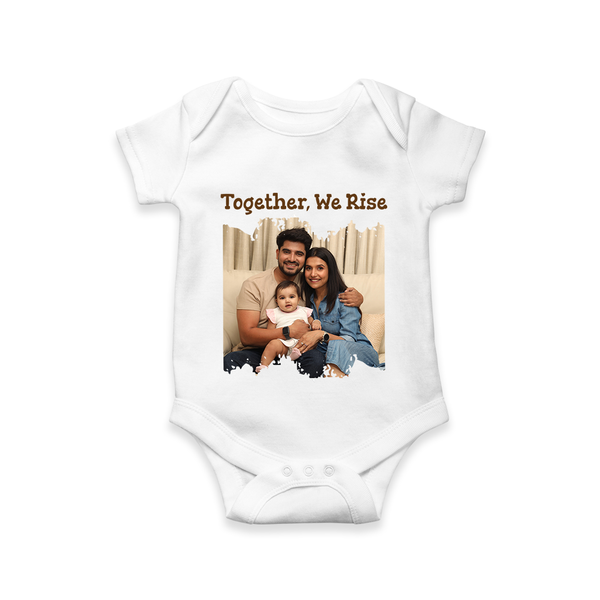 Together, We Rise Romper/Onesie | Personalized Family Romper/Onesie for Strength in Unity - WHITE - New Born (Chest 14")