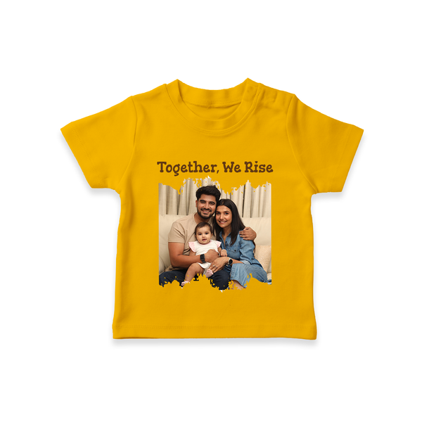 Together, We Rise T-shirt | Personalized Family T-shirt for Strength in Unity - CHROME YELLOW - 0-5 Months Old (Chest 17")