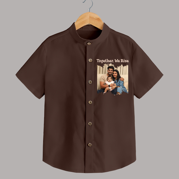 Together, We Rise Shirt | Personalized Family Shirt for Strength in Unity - CHOCOLATE BROWN - 0 - 6 Months Old (Chest 23")