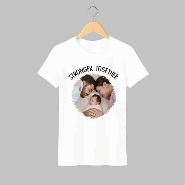 Stronger Together Adult Tshirt | Custom Family Adult Tshirt Celebrating Family Bonds - WHITE - S (Chest 19")