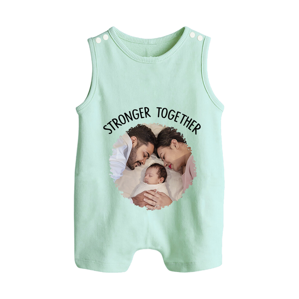 Stronger Together Romper suit/Sleeveless Romper | Custom Family Romper suit/Sleeveless Romper Celebrating Family Bonds - MINT GREEN - 0 - 5 Months Old (Chest 18")