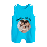Stronger Together Romper suit/Sleeveless Romper | Custom Family Romper suit/Sleeveless Romper Celebrating Family Bonds - SKY BLUE - 0 - 5 Months Old (Chest 18")