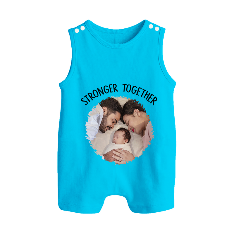 Stronger Together Romper suit/Sleeveless Romper | Custom Family Romper suit/Sleeveless Romper Celebrating Family Bonds - SKY BLUE - 0 - 5 Months Old (Chest 18")