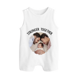 Stronger Together Romper suit/Sleeveless Romper | Custom Family Romper suit/Sleeveless Romper Celebrating Family Bonds - WHITE - 0 - 5 Months Old (Chest 18")
